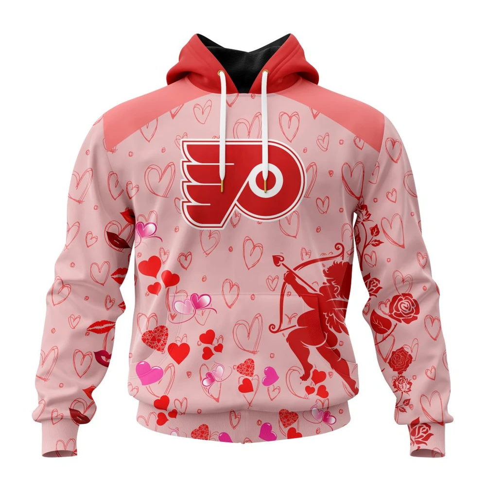 Philadelphia Flyers Special Gift For Valentines Day All Over Print Hoodie Style 38206