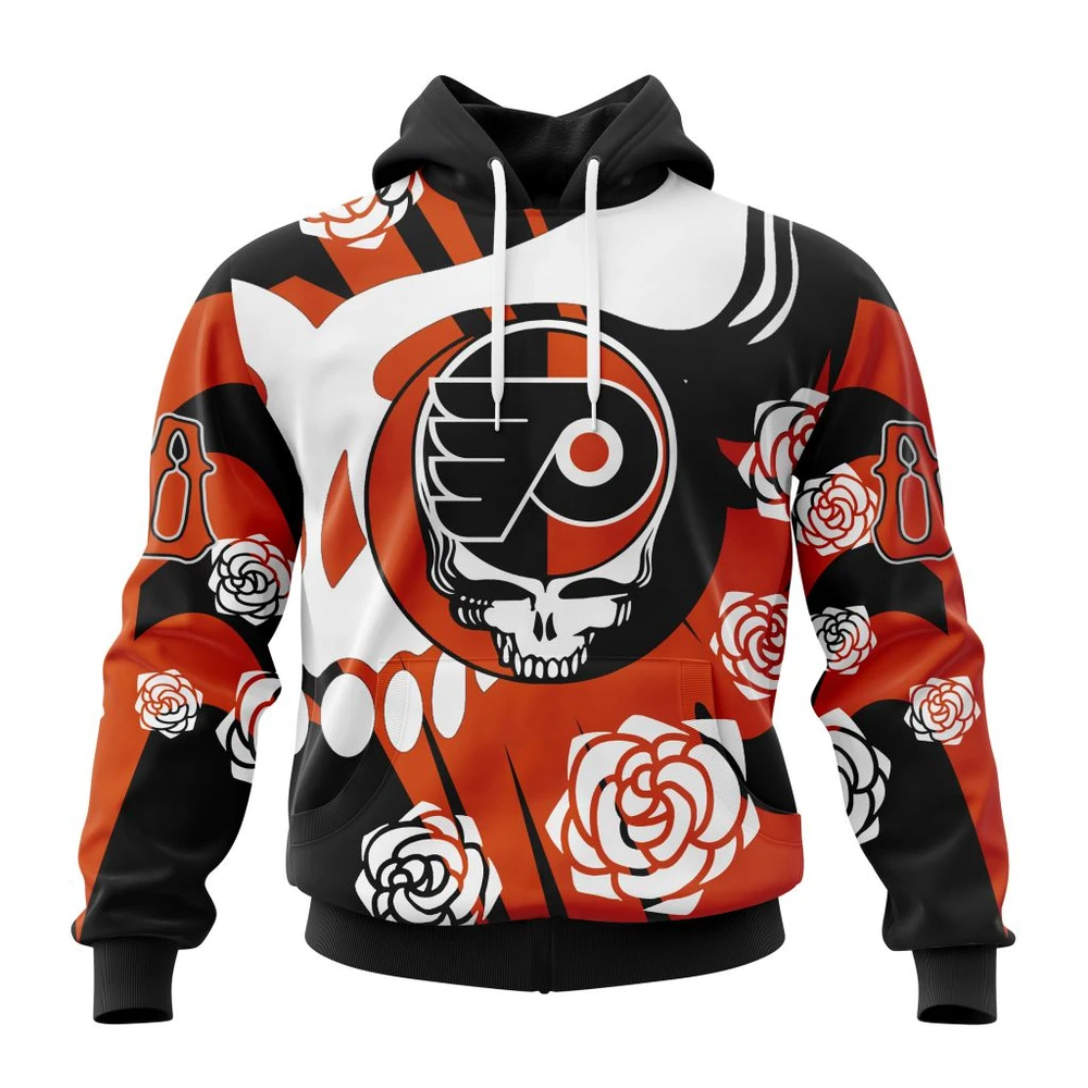 Philadelphia Flyers Special Grateful Dead Design All Over Print Hoodie Style 65539
