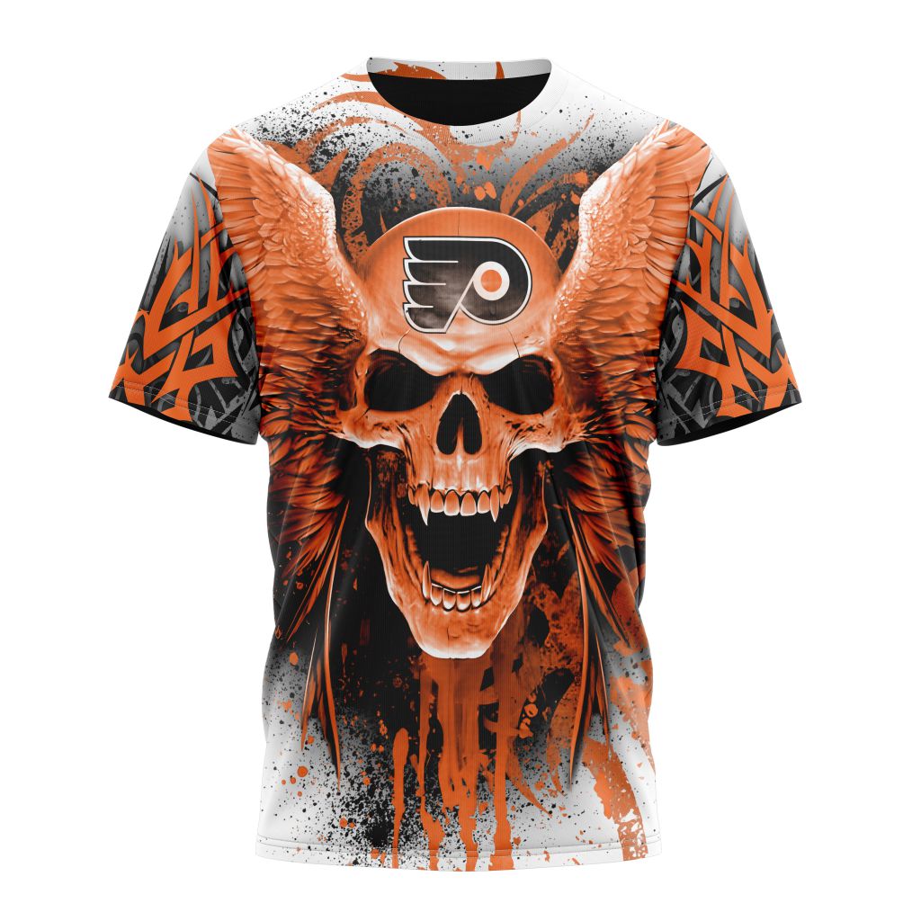 Philadelphia Flyers Special Kits With Skull Art T-Shirt Oregontrailrvpk Shirt
