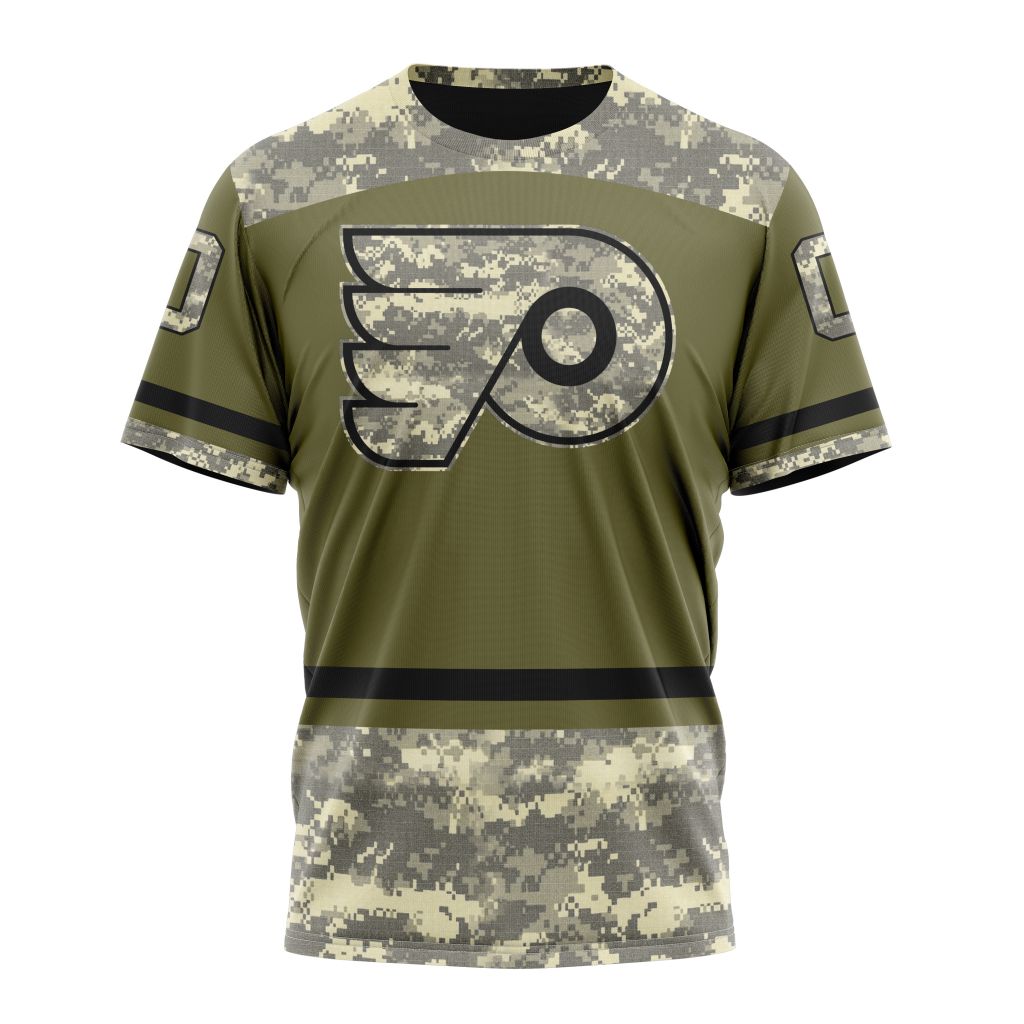 Philadelphia Flyers Special Military Appreciation Design 04 Personalized Name And Number T-Shirt Oregontrailrvpk Shirt