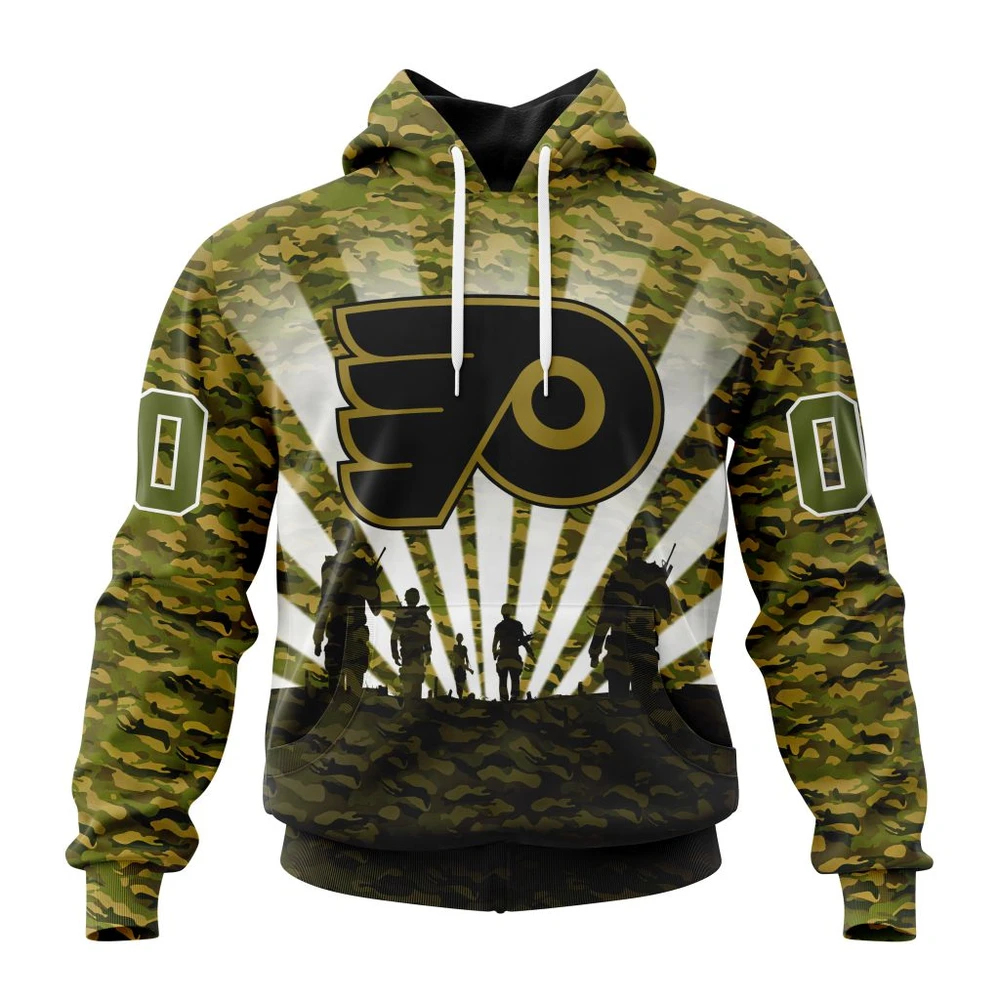 Philadelphia Flyers Special Military Camo Kits For Veterans Day And Rememberance Day All Over Print Hoodie Style 50011