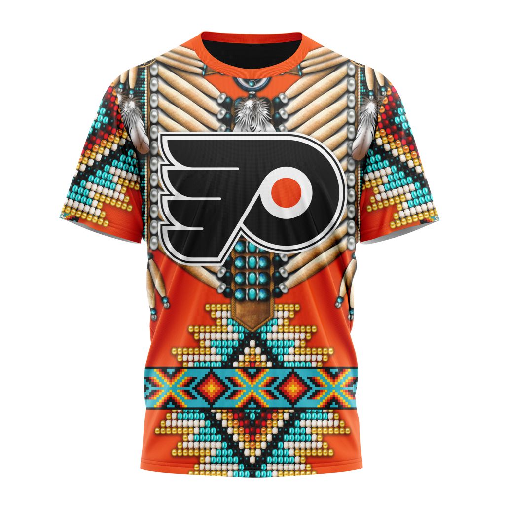 Philadelphia Flyers Special Native Costume Design 02 Personalized Name And Number T-Shirt Oregontrailrvpk Shirt
