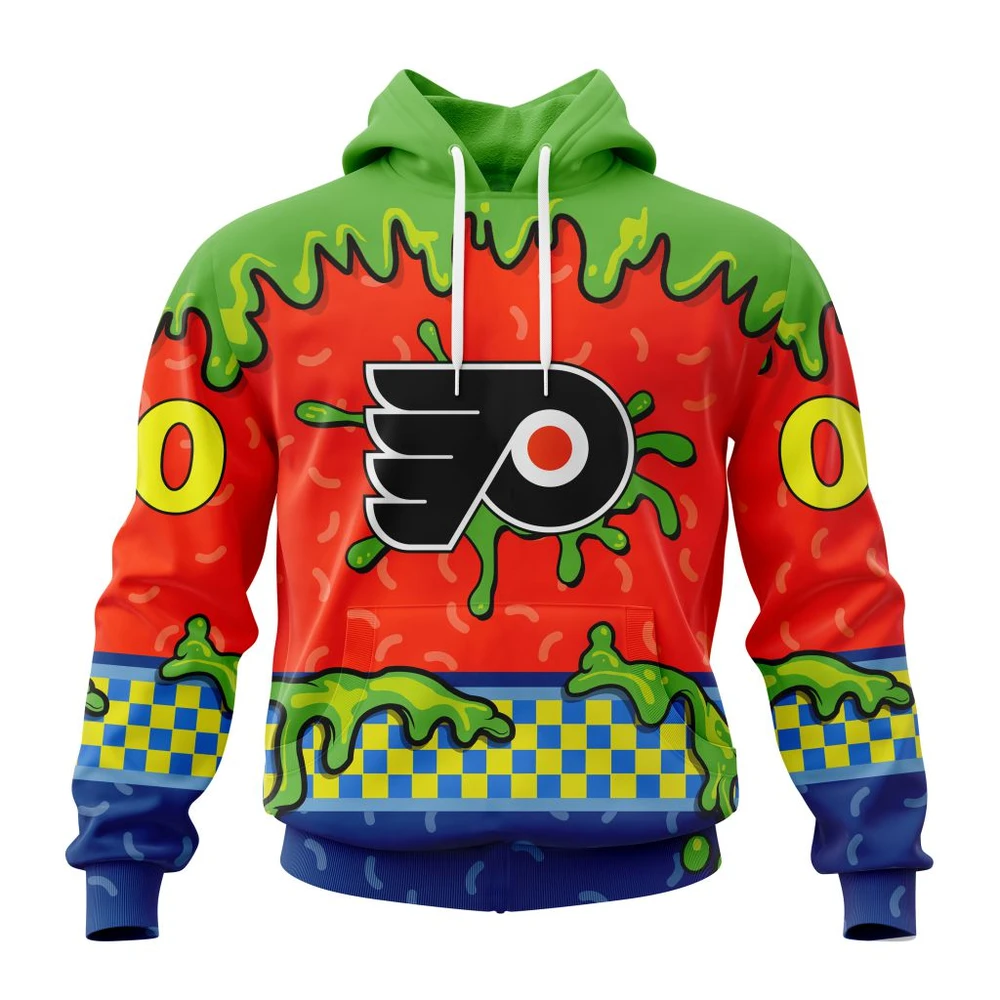 Philadelphia Flyers Special Nickelodeon Design All Over Print Hoodie Style 46121