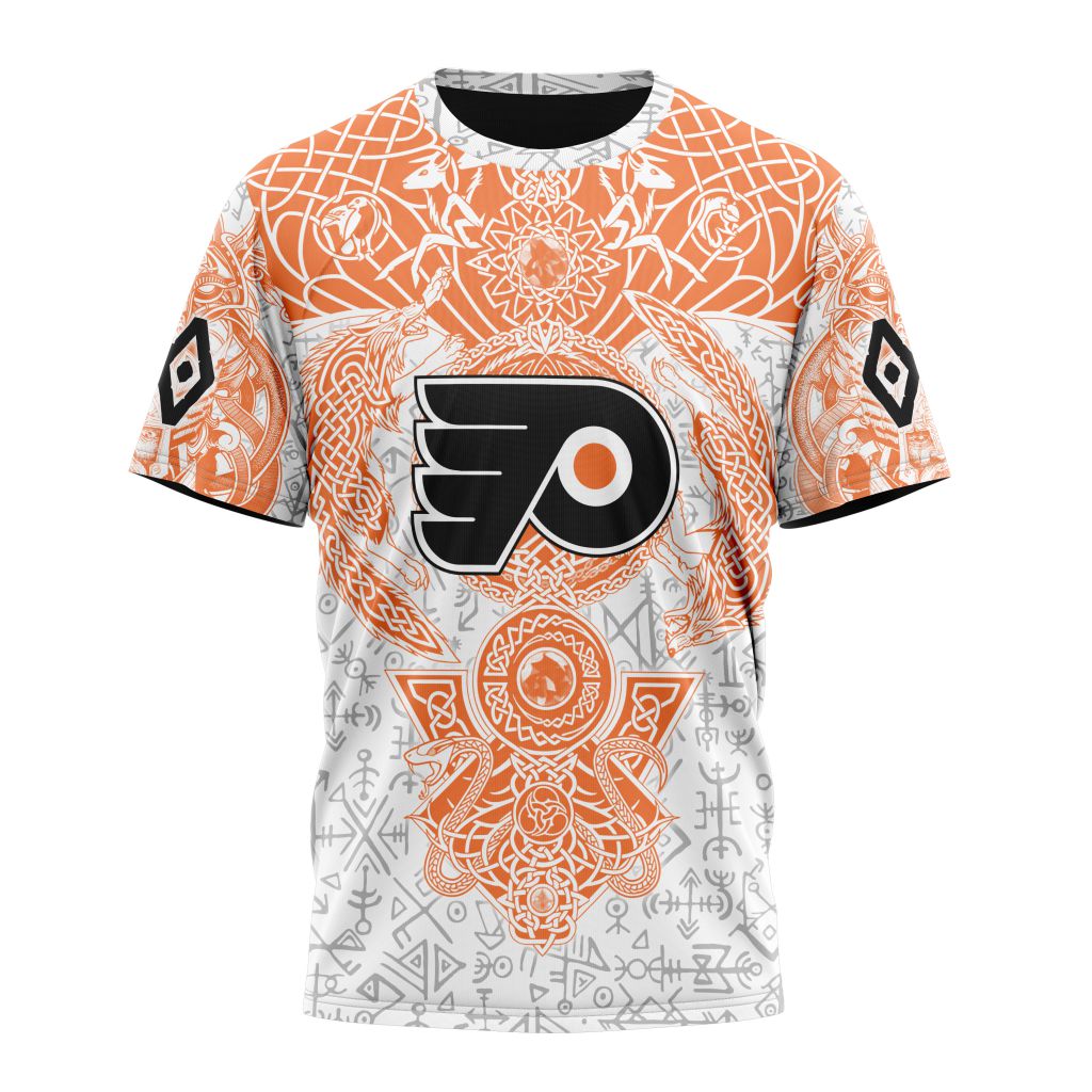 Philadelphia Flyers Special Norse Viking Symbols Personalized Name And Number T-Shirt Oregontrailrvpk Shirt