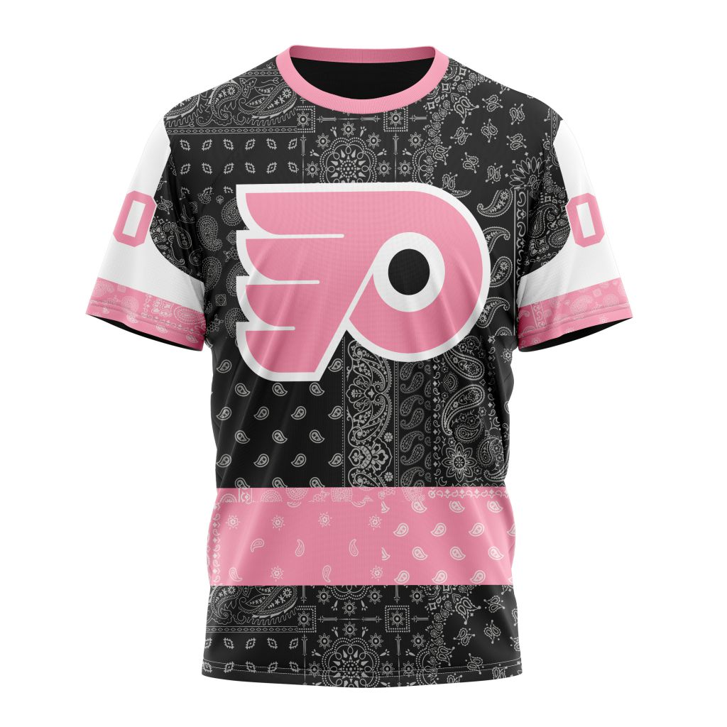 Philadelphia Flyers Special Pink Paisley Design 01 Personalized Name And Number T-Shirt Oregontrailrvpk Shirt