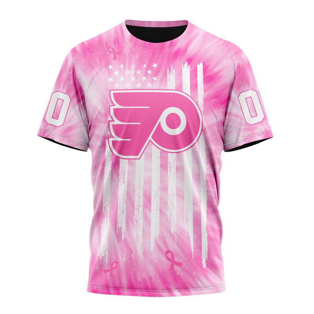 Philadelphia Flyers Special Pink Tie-Dye Personalized Name And Number T-Shirt Oregontrailrvpk Shirt