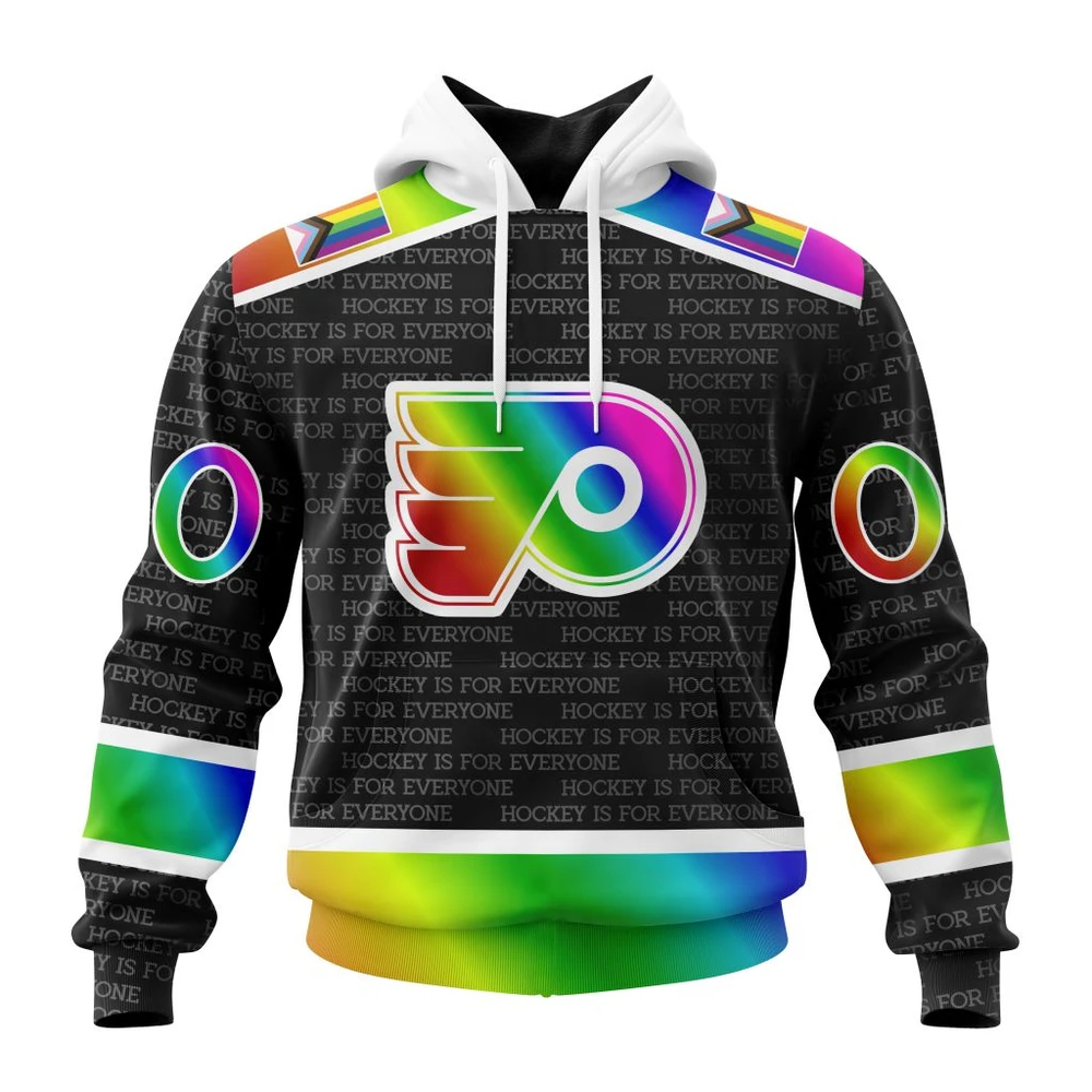 Philadelphia Flyers Special Pride Design Hockey Is For Everyone All Over Print Hoodie Style 60292