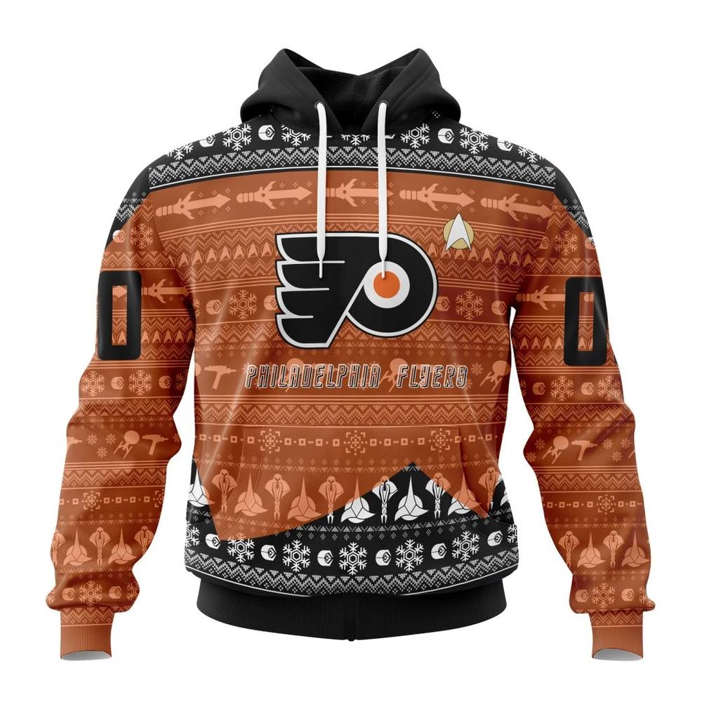 Philadelphia Flyers Special Star Trek Design All Over Print Hoodie Style 58504