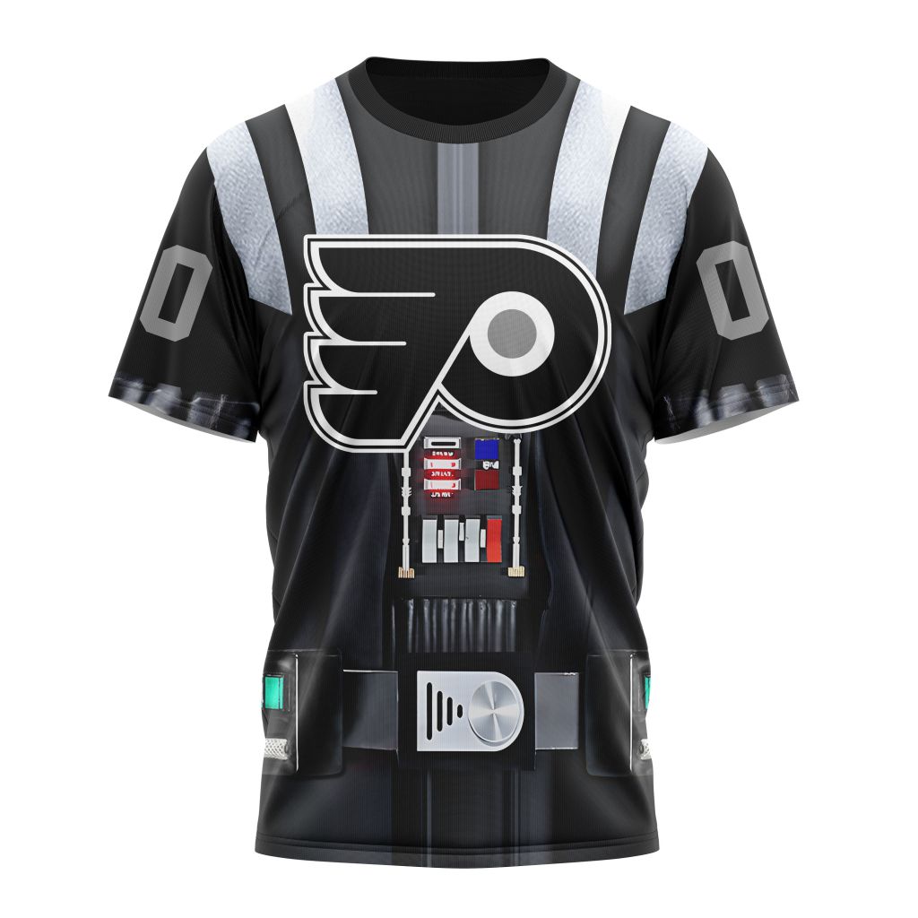 Philadelphia Flyers Special Star Wars Darth Vader Design 01 Personalized Name And Number T-Shirt Oregontrailrvpk Shirt