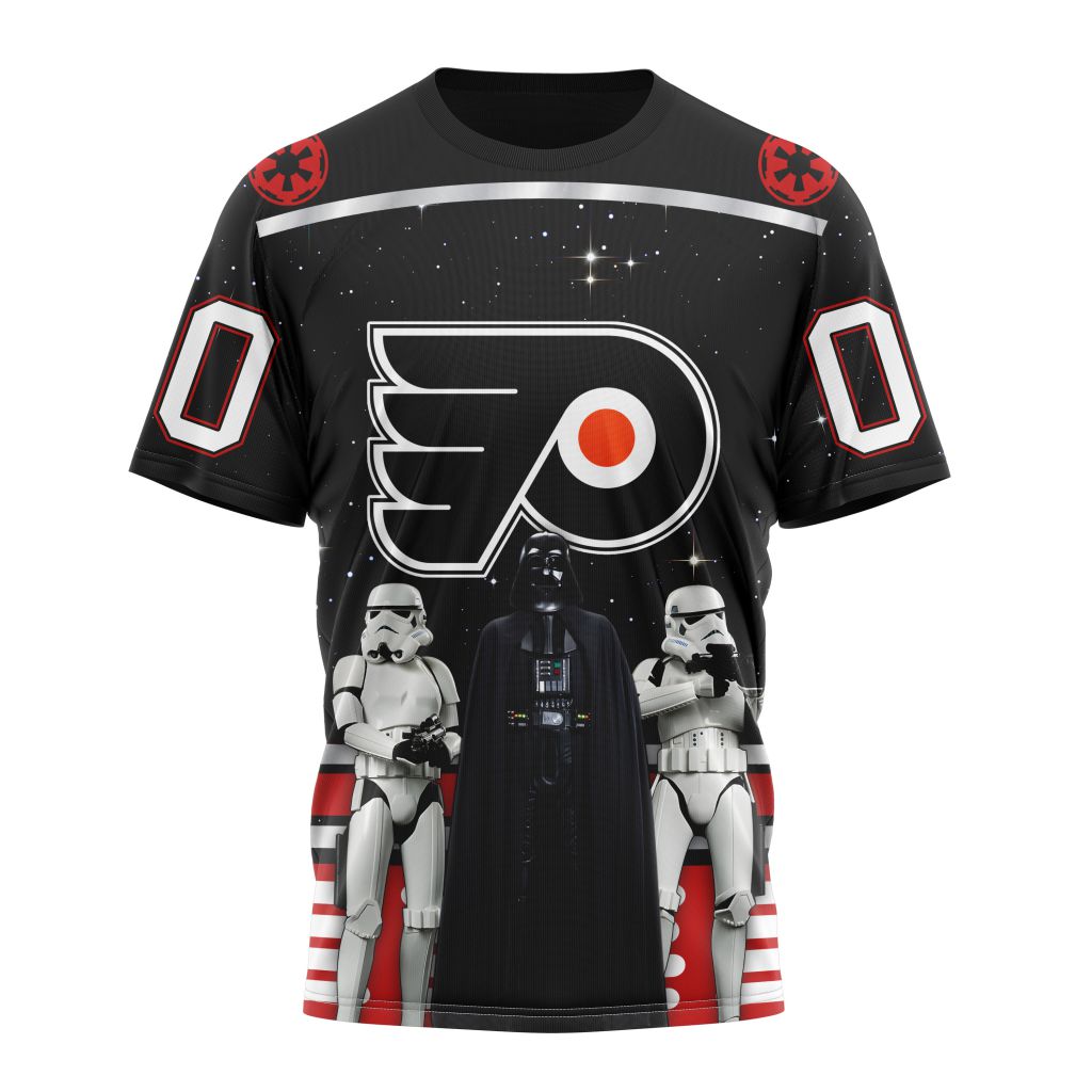 Philadelphia Flyers Special Star Wars Design May The 4th Be With You Personalized Name And Number T-Shirt Oregontrailrvpk Shirt