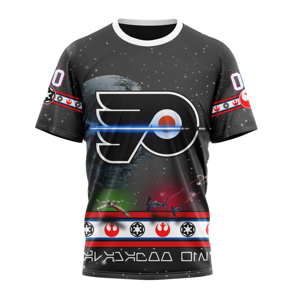 Philadelphia Flyers Special Star Wars Design Personalized Name And Number T-Shirt Oregontrailrvpk Shirt