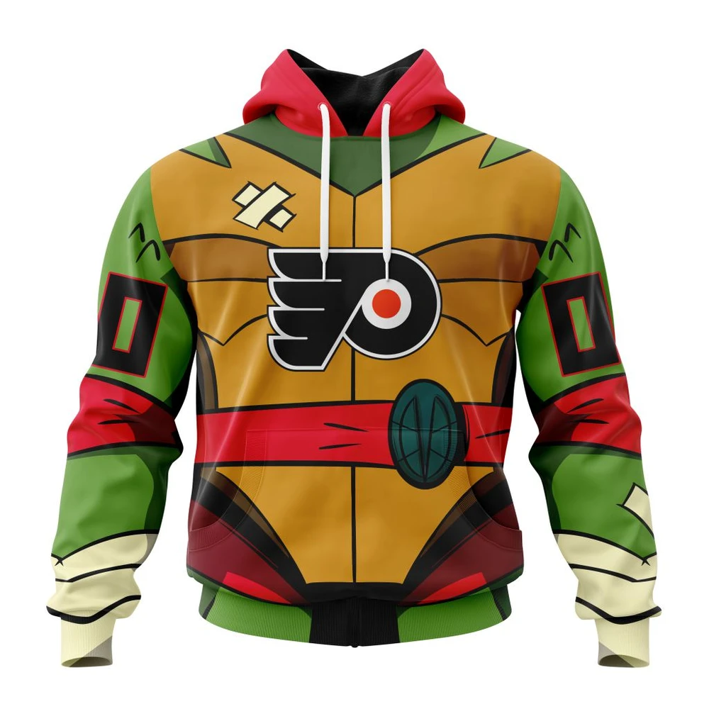 Philadelphia Flyers Special Teenage Mutant Ninja Turtles Design All Over Print Hoodie Style 84128