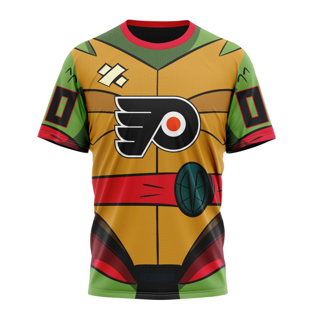 Philadelphia Flyers Special Teenage Mutant Ninja Turtles Design Personalized Name And Number T-Shirt Oregontrailrvpk Shirt