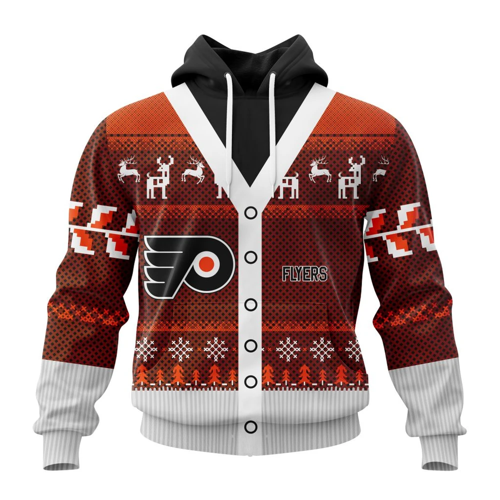 Philadelphia Flyers Specialized Chrismas Season All Over Print Hoodie Style 57319