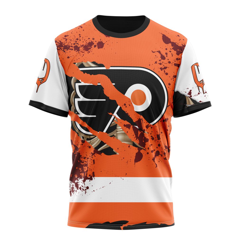 Philadelphia Flyers Specialized Design Jersey With Your Ribs For Halloween Personalized Name And Number T-Shirt Oregontrailrvpk Shirt