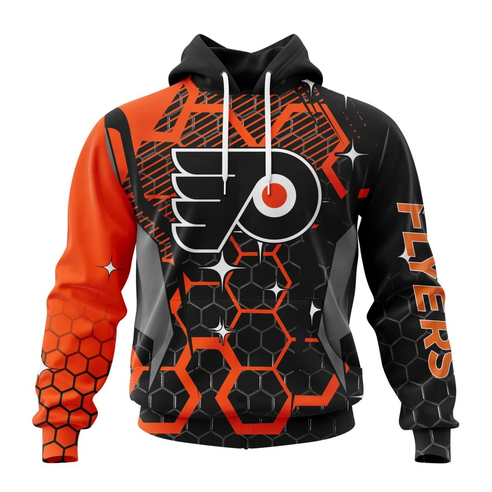 Philadelphia Flyers Specialized Design With Motocross All Over Print Hoodie Style 30607