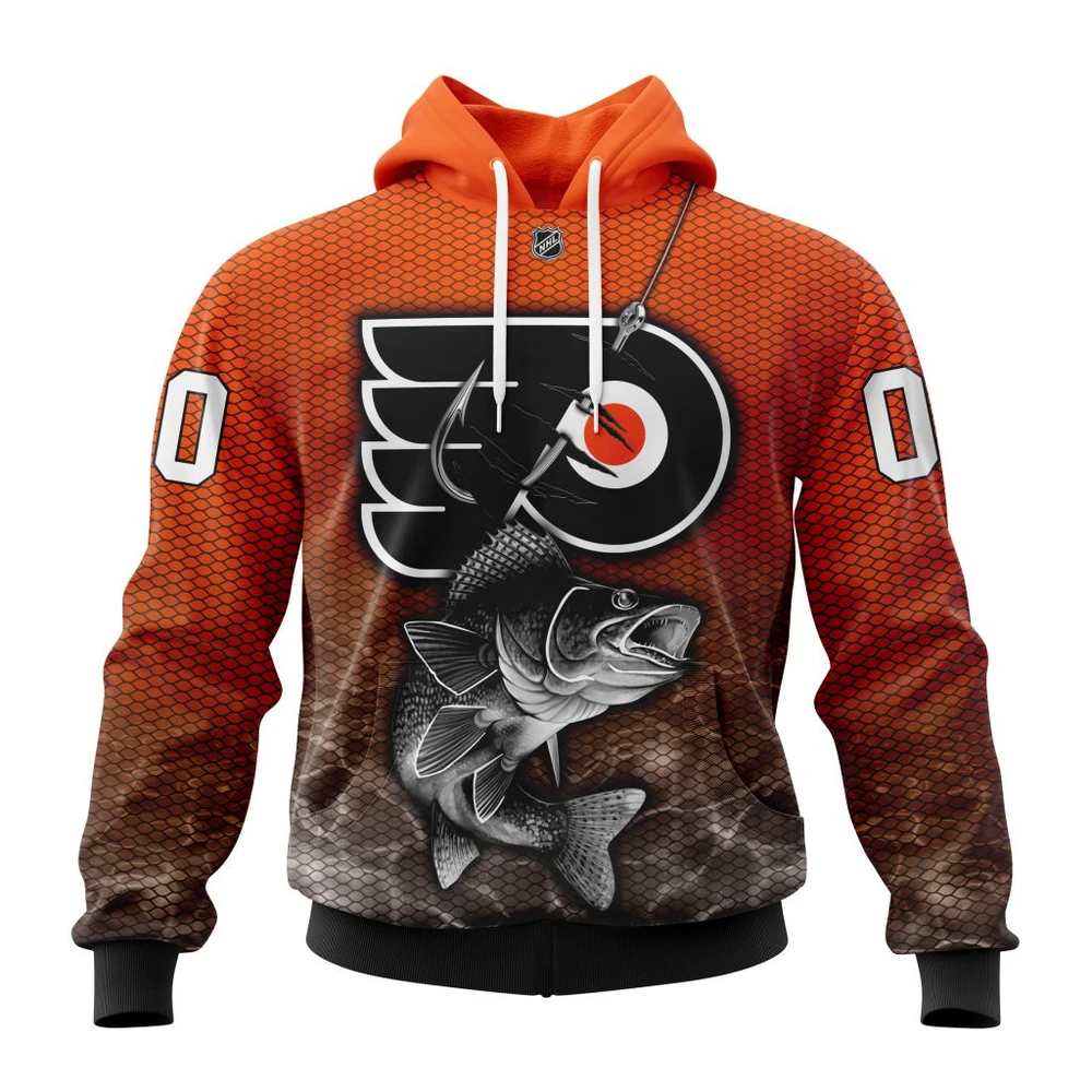 Philadelphia Flyers Specialized Fishing All Over Print Hoodie Style 28007