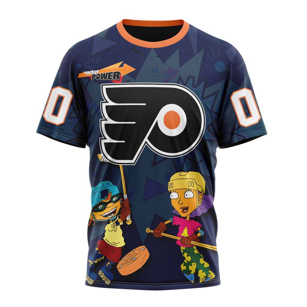 Philadelphia Flyers Specialized For Rocket Power Personalized Name And Number T-Shirt Oregontrailrvpk Shirt