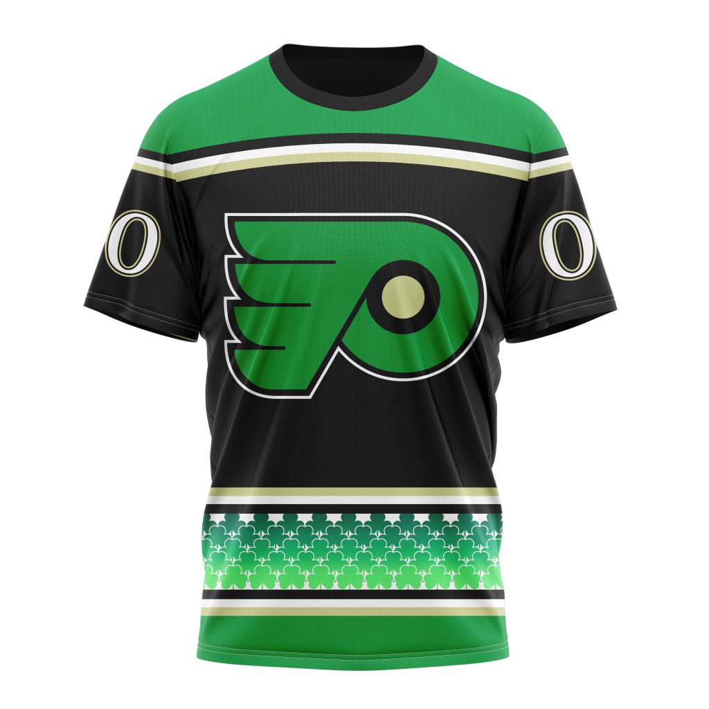 Philadelphia Flyers Specialized Hockey Celebrate St Patrick's Day Personalized Name And Number T-Shirt Oregontrailrvpk Shirt