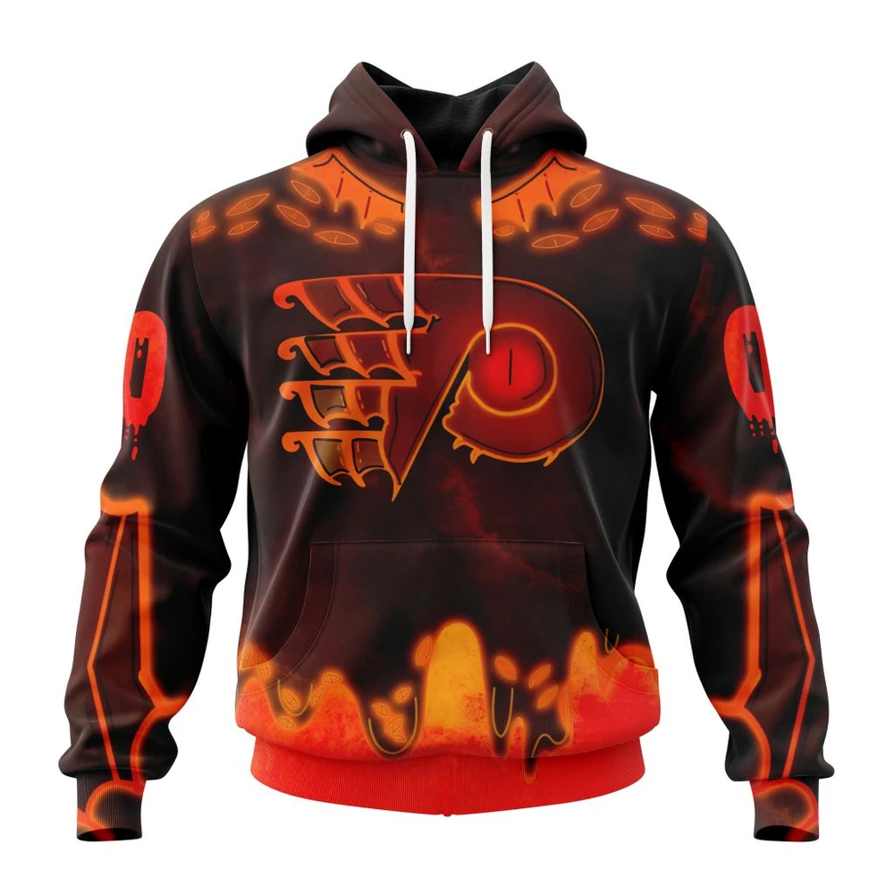 Philadelphia Flyers Specialized Jersey For Halloween Night All Over Print Hoodie Style 89174