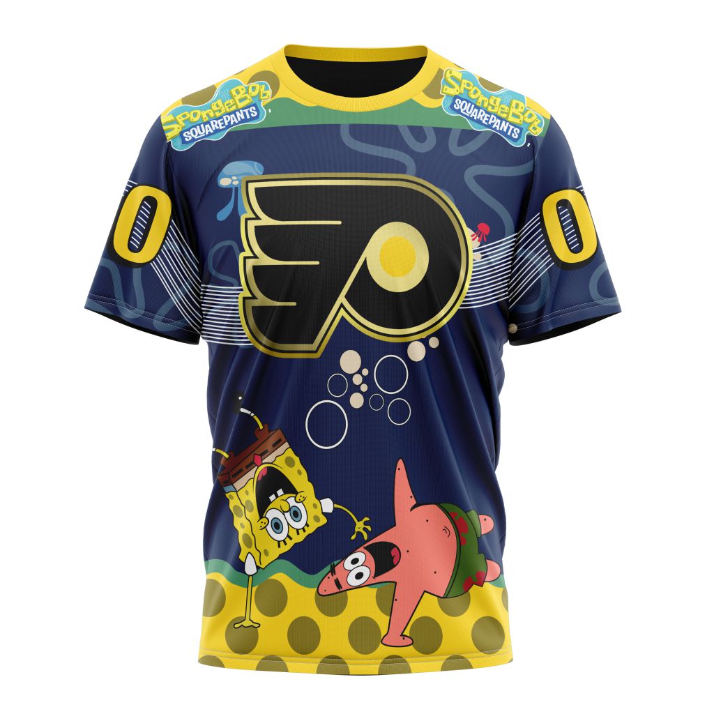 Philadelphia Flyers Specialized Jersey With SpongeBob Personalized Name And Number T-Shirt Oregontrailrvpk Shirt