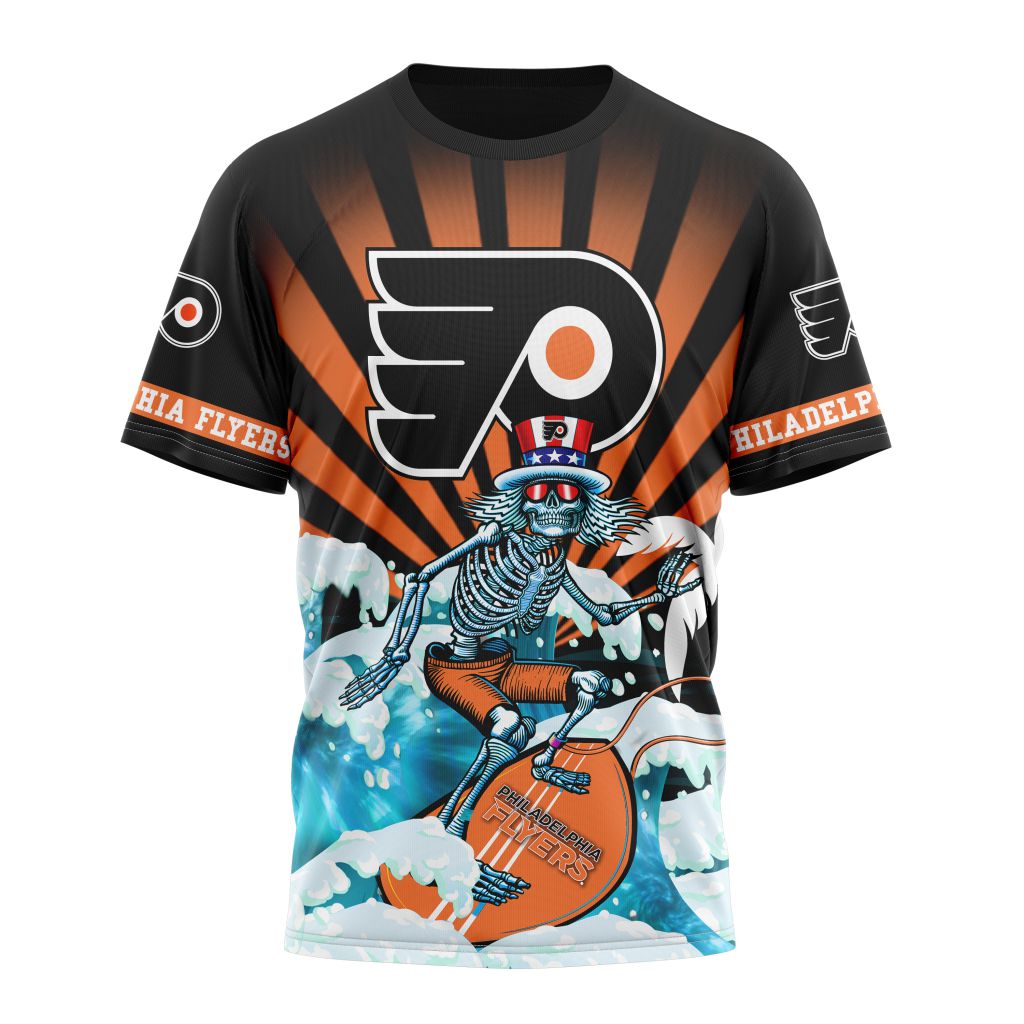 Philadelphia Flyers Specialized Kits For The Grateful Dead Personalized Name And Number T-Shirt Oregontrailrvpk Shirt