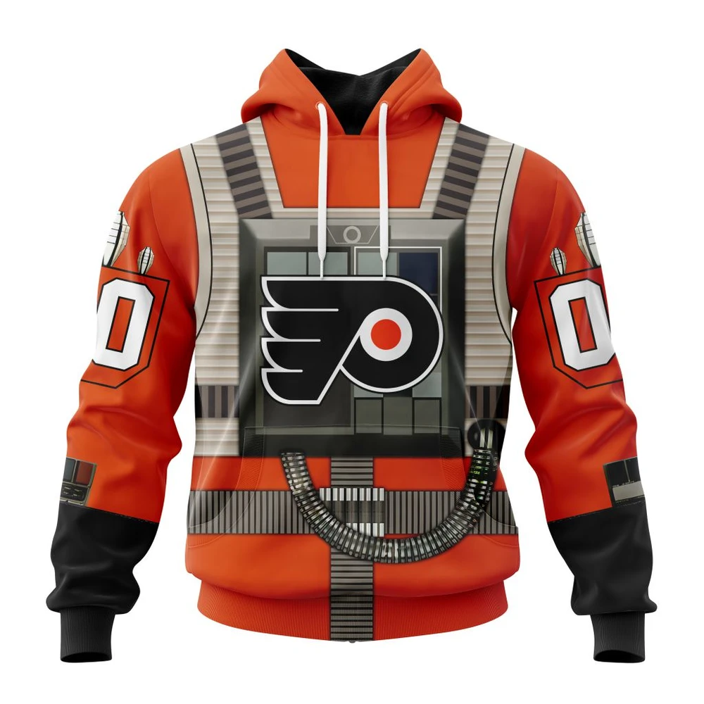 Philadelphia Flyers Star Wars Rebel Pilot Design All Over Print Hoodie Style 86457