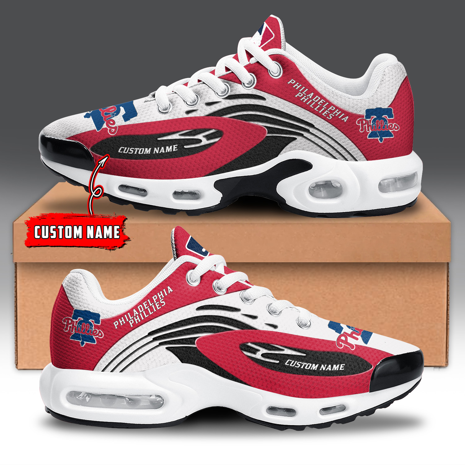 Philadelphia Phillies Air Max Plus Shoes Sneakers For Men And Women