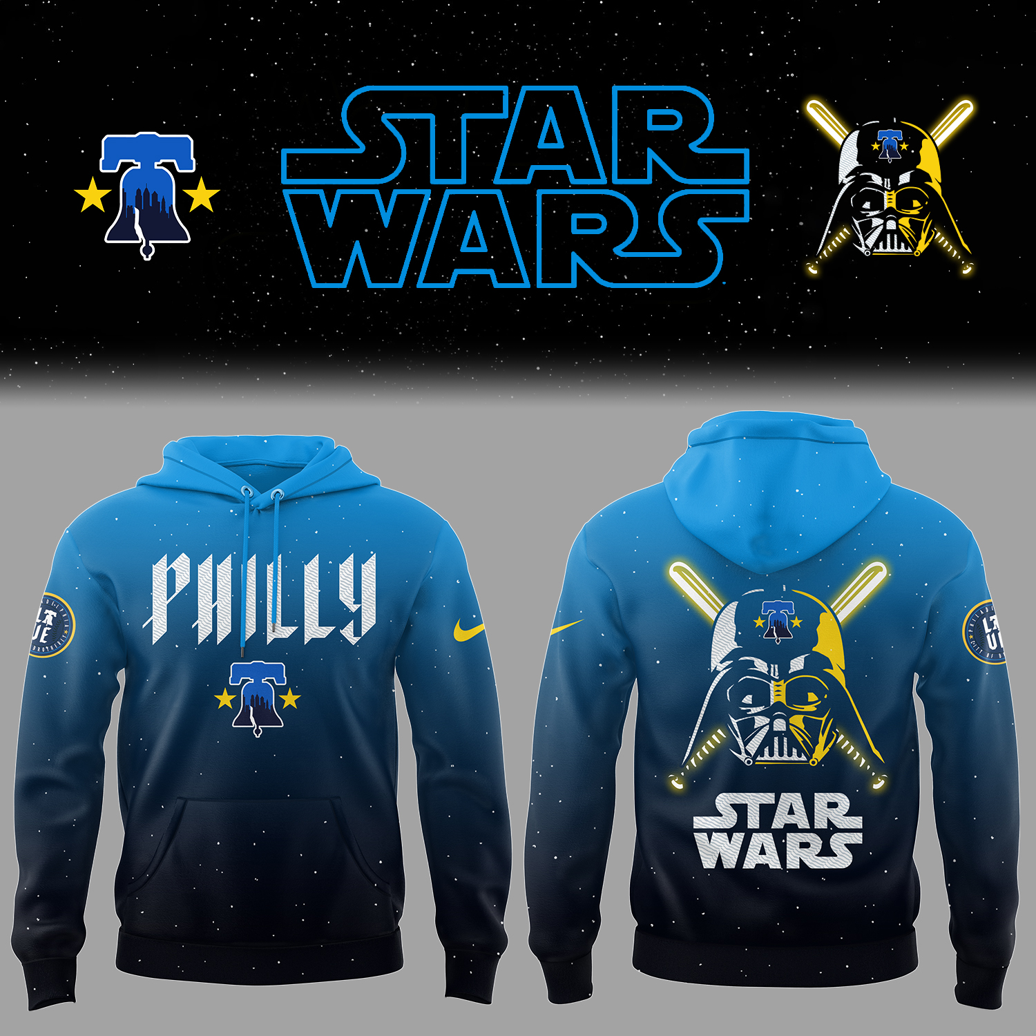 Philadelphia Phillies Baseball 2025 City Connect Philadelphia Phillies X Star Wars Hoodie