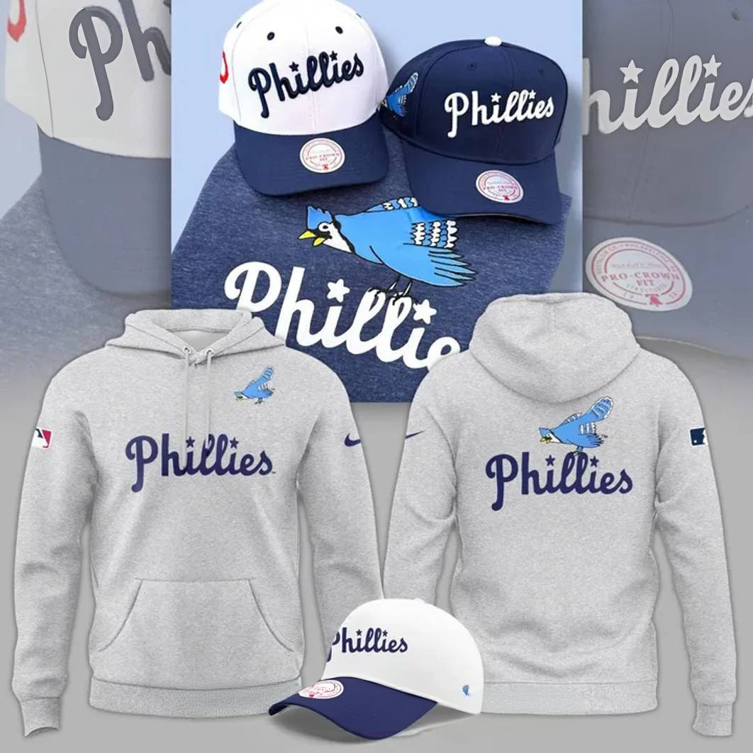 Philadelphia Phillies Blue Jay Logo 40s Hoodie Baseball Team Gift Ideas