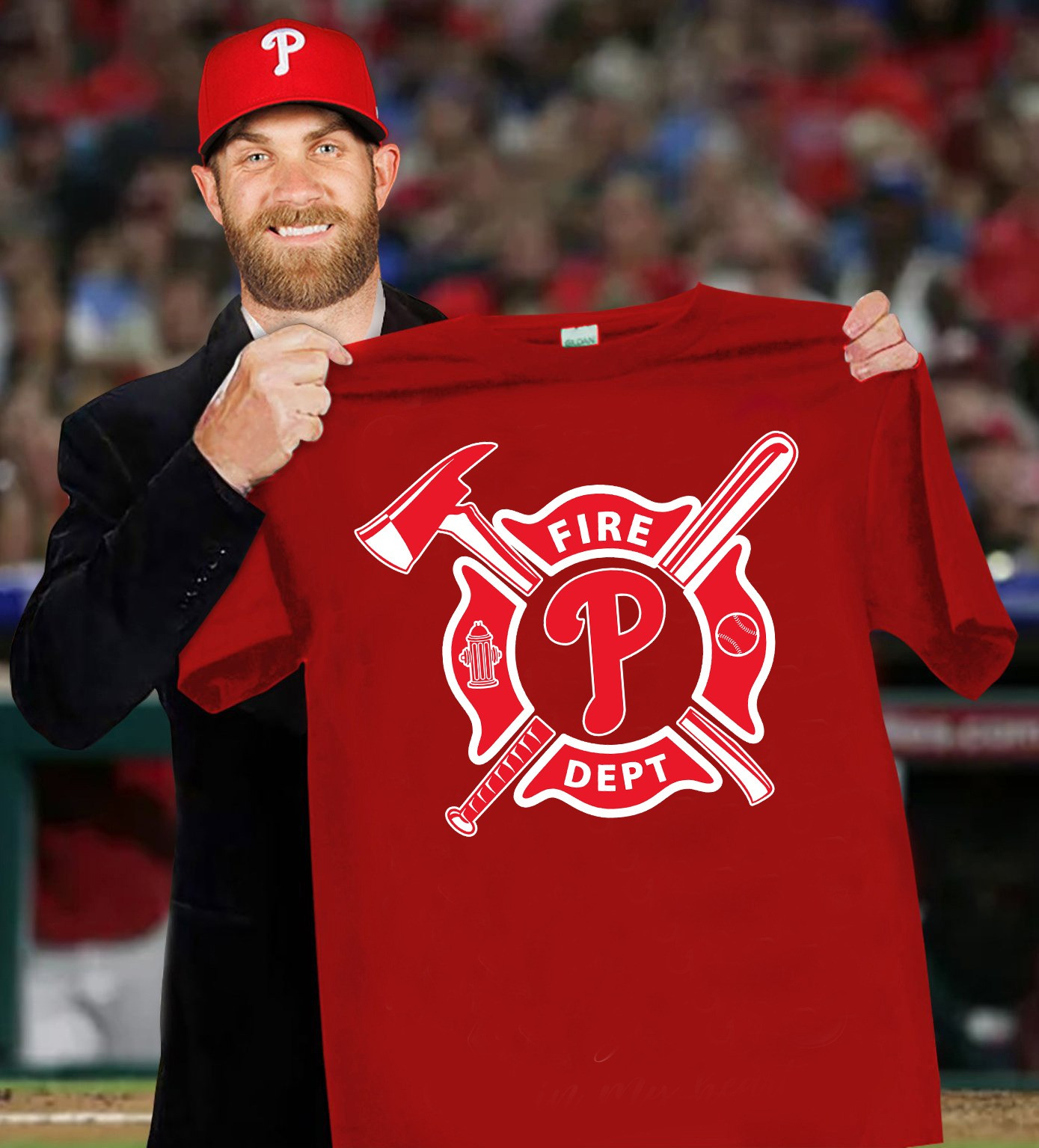 Philadelphia Phillies Firefighters Fire Dept T-Shirt Honor Fireman Phillies Oregontrailrvpk Shirt