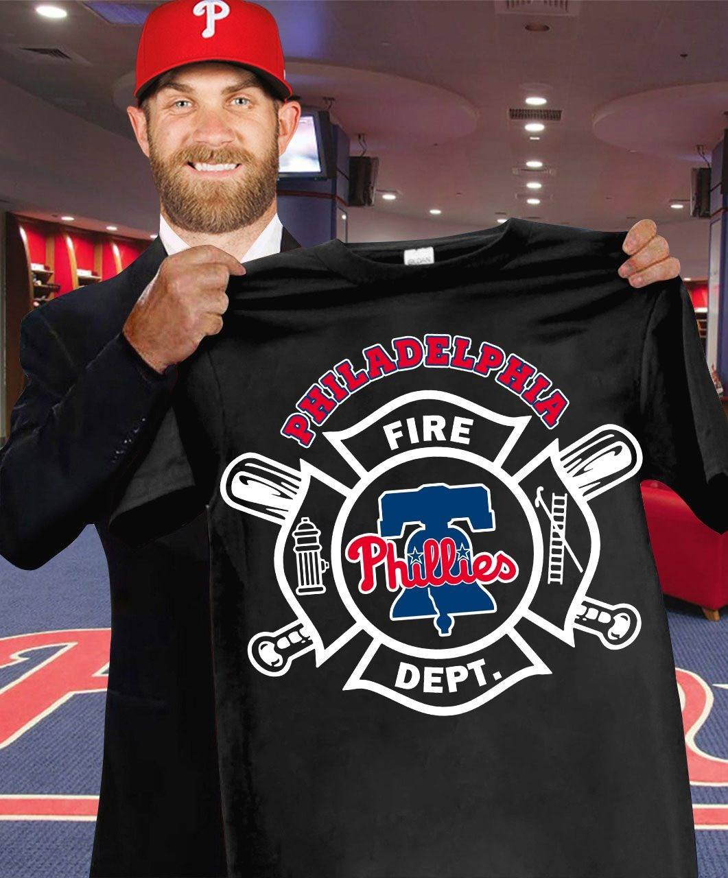 Philadelphia Phillies Honor Firefighters Fire Dept T-Shirt Baseball Lovers Phillies Oregontrailrvpk Shirt