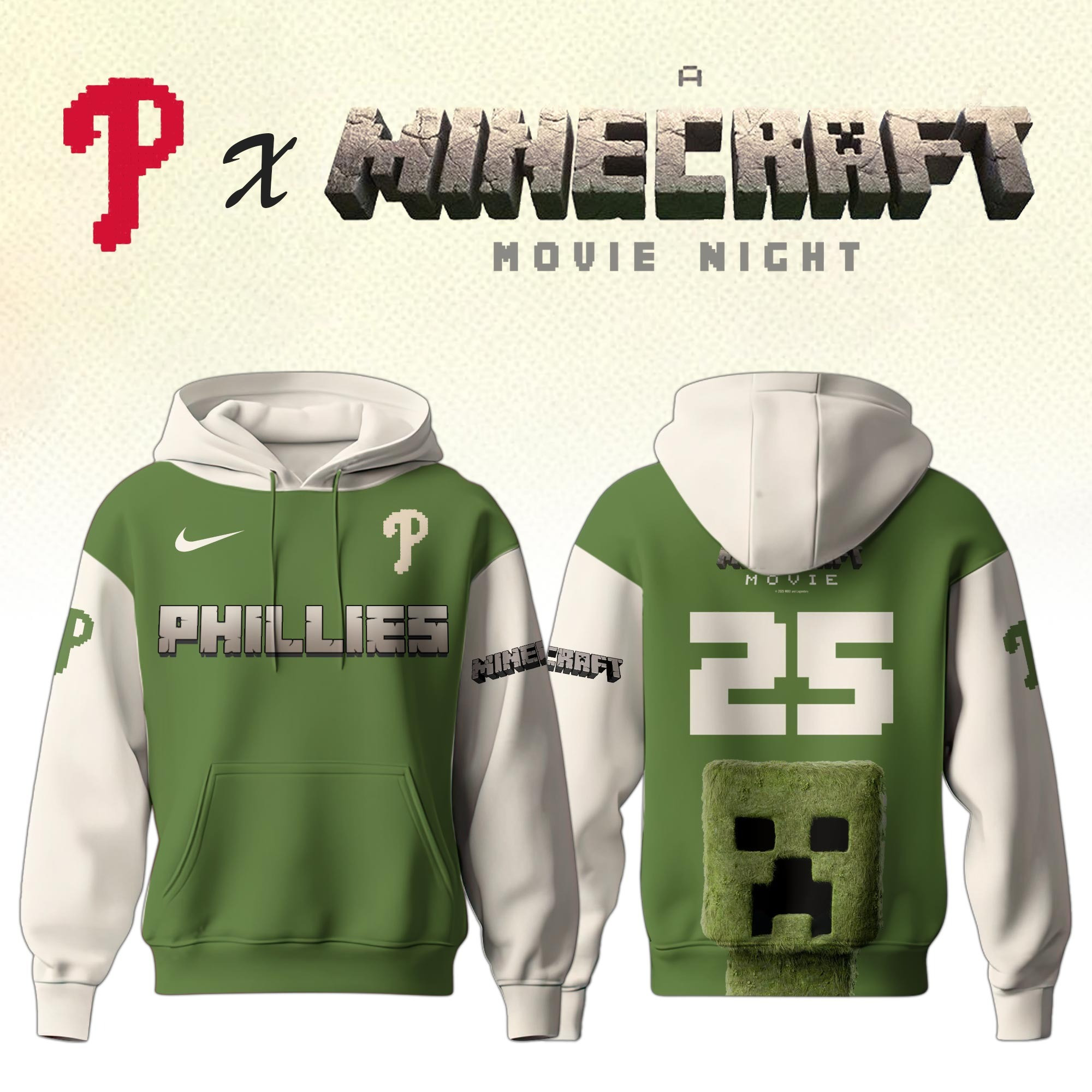 Philadelphia Phillies MLB x A MINECRAFT MOVIE Night Hoodie Unique Gifts Baseball Fans