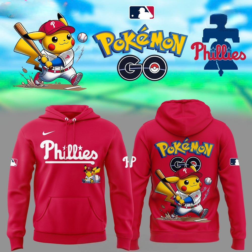Philadelphia Phillies Pokemon GO Hoodie Baseball Team Gift Ideas