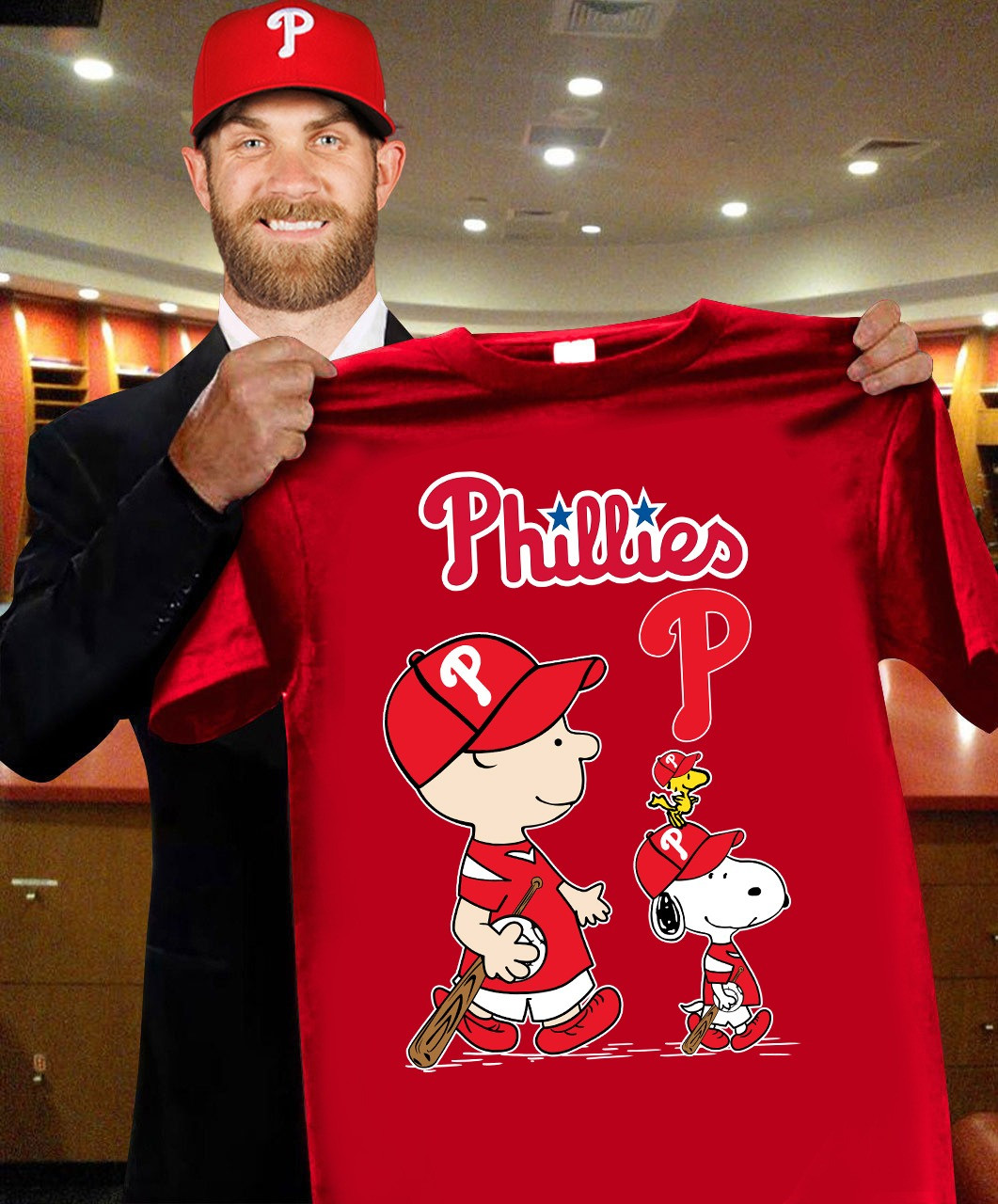 Phillies Snoopy Peanuts T-Shirt Cute Baseball Lovers Gifts For Phillies Fans For Him Oregontrailrvpk Shirt