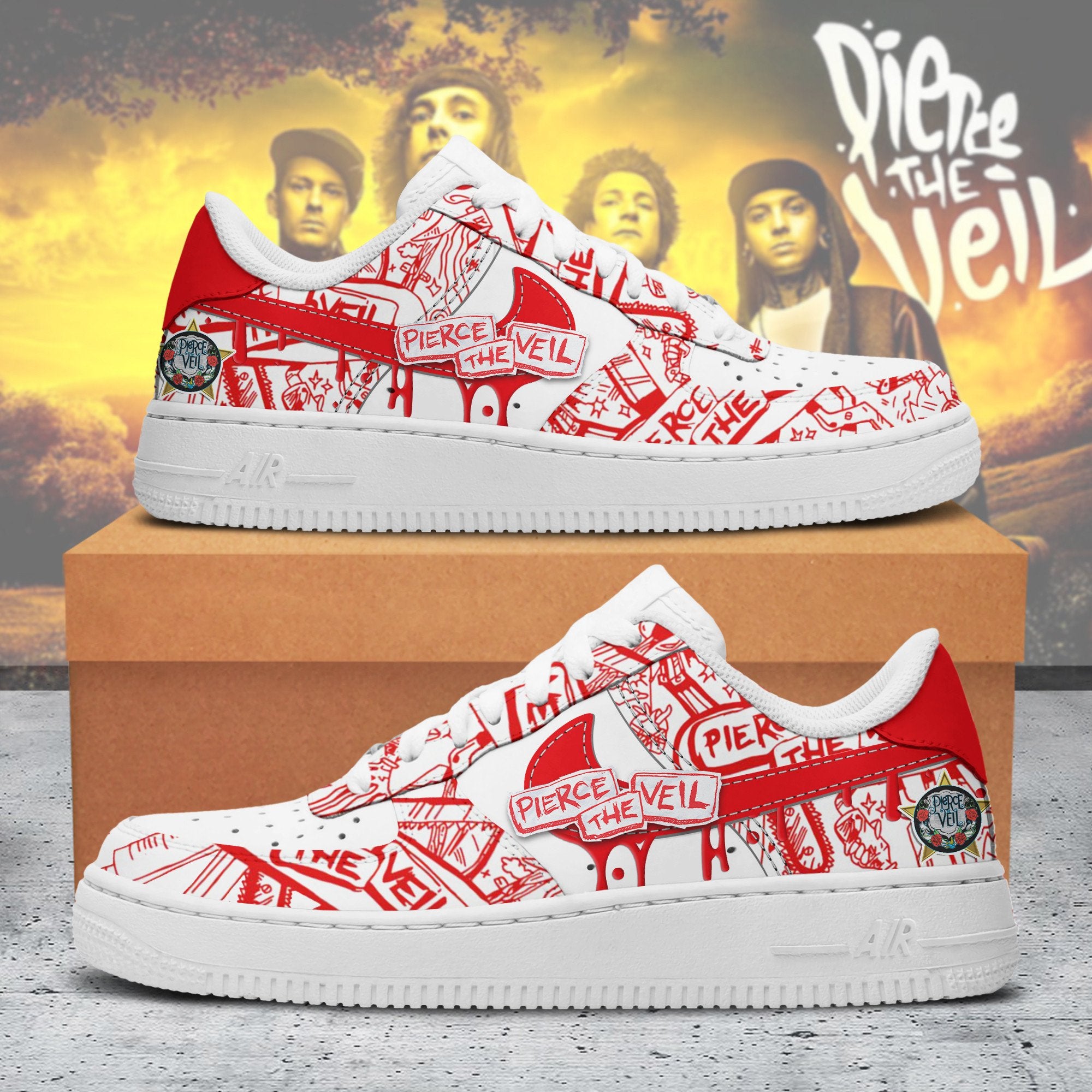 Pierce The Veil Air Low-Top Sneakers Shoes For Men And Women