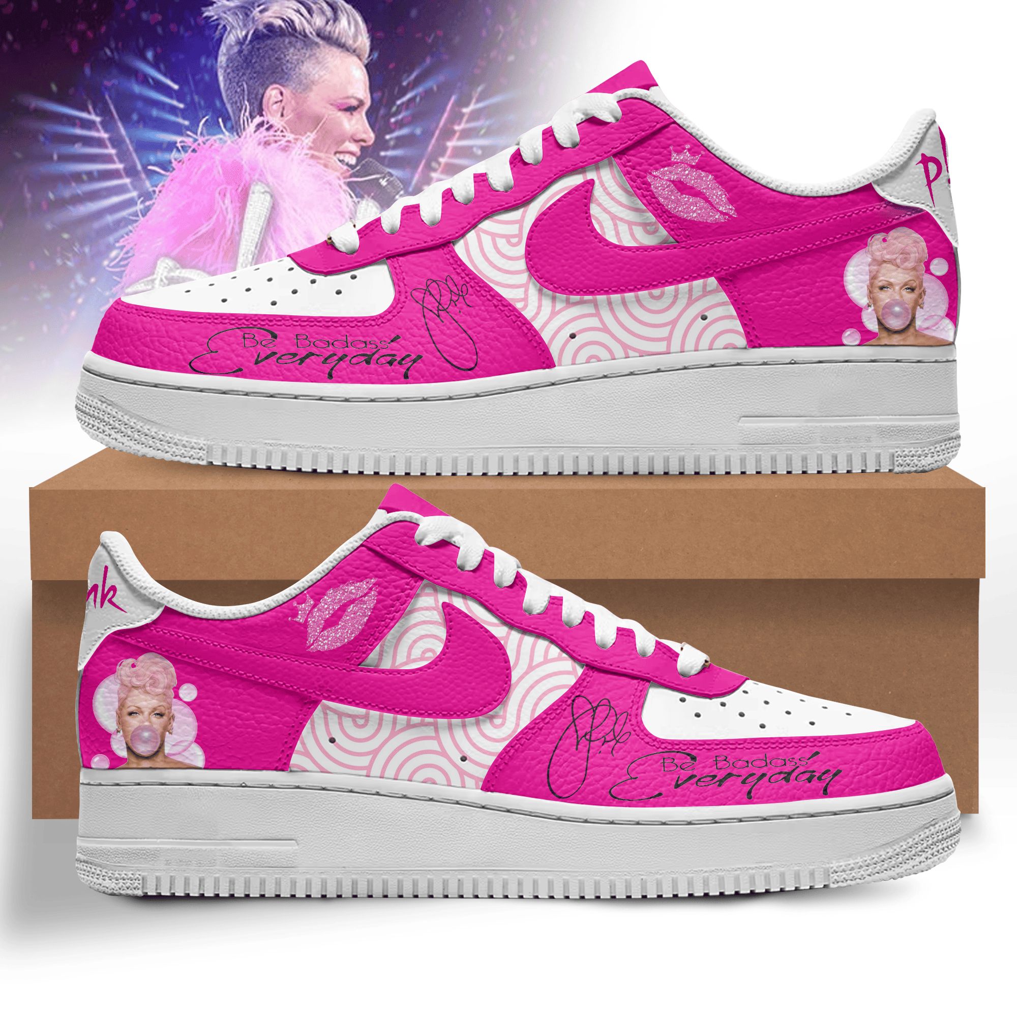 Pink Air Low-Top Sneakers Shoes For Men And Women