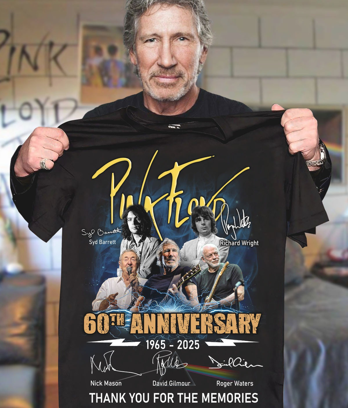 Pink Floyd 2025 60Th Anniversary Shirtignature Thank You For The Memories Oregontrailrvpk Shirt