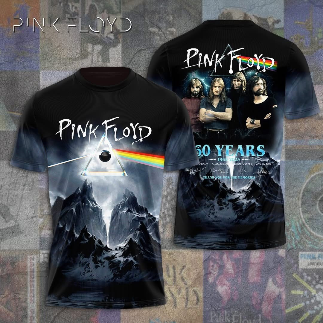 Pink Floyd 60 Years Of Legendary Madness Shirt 2025 Thank You For The Memories Oregontrailrvpk Shirt