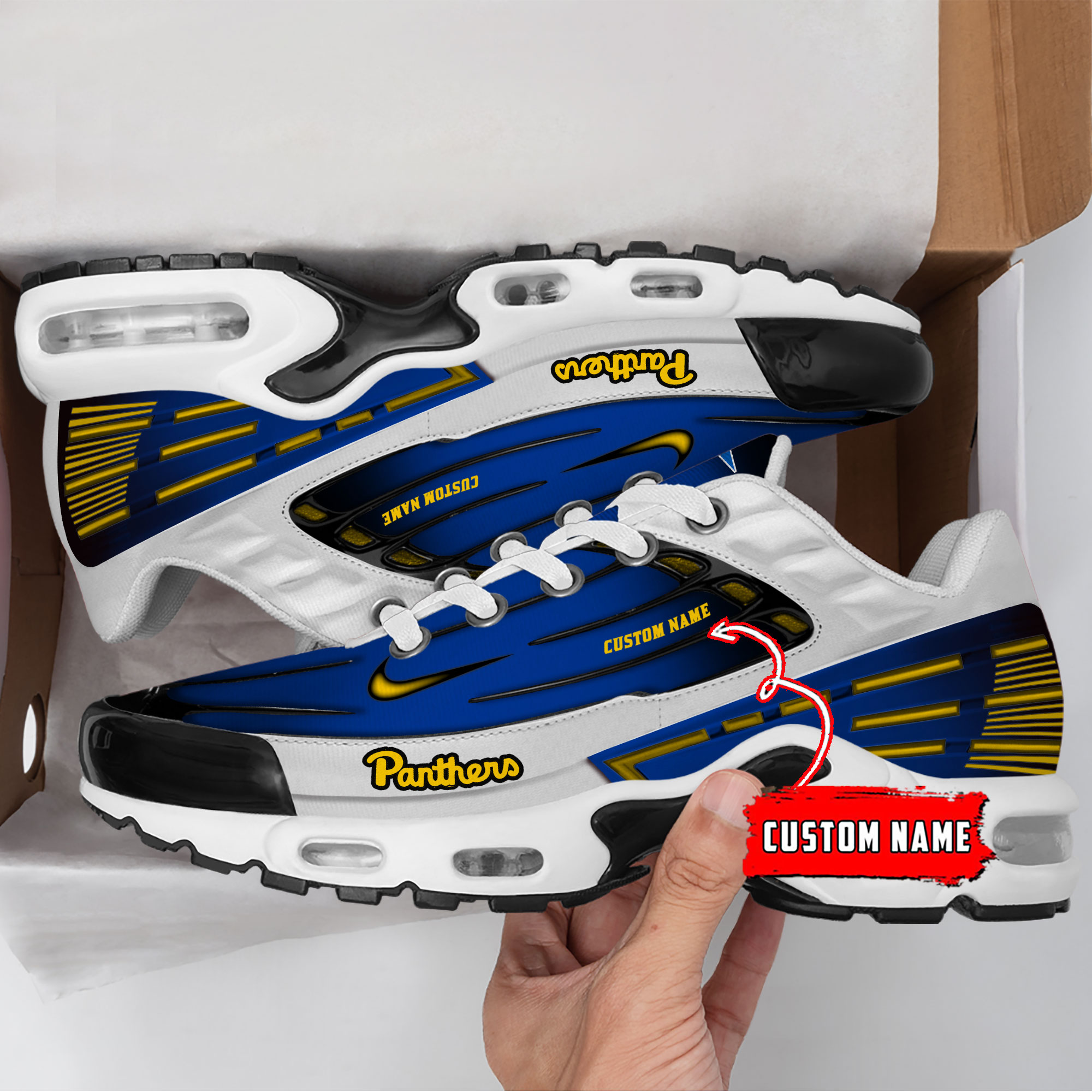 Pittsburgh Panthers Air Max Plus Shoes Sneakers For Men And Women