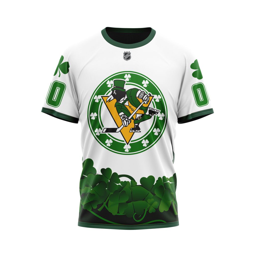 Pittsburgh Penguins Happy St.Patrick Days Jersey Personalized Name And Number T-Shirt Oregontrailrvpk Shirt
