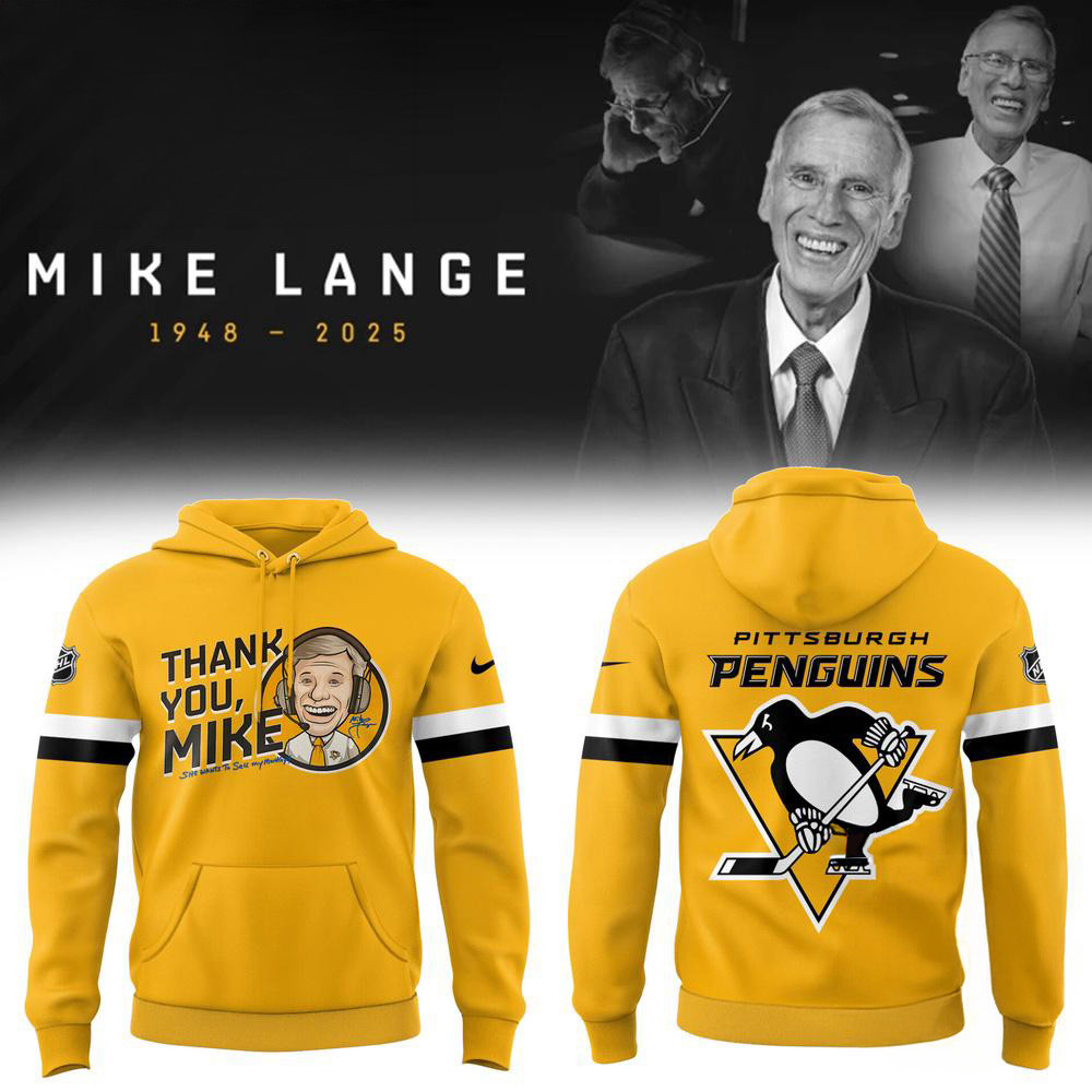 Pittsburgh Penguins Honoring The Legend Mike Lange Voice Of The Penguins Hoodie Mens