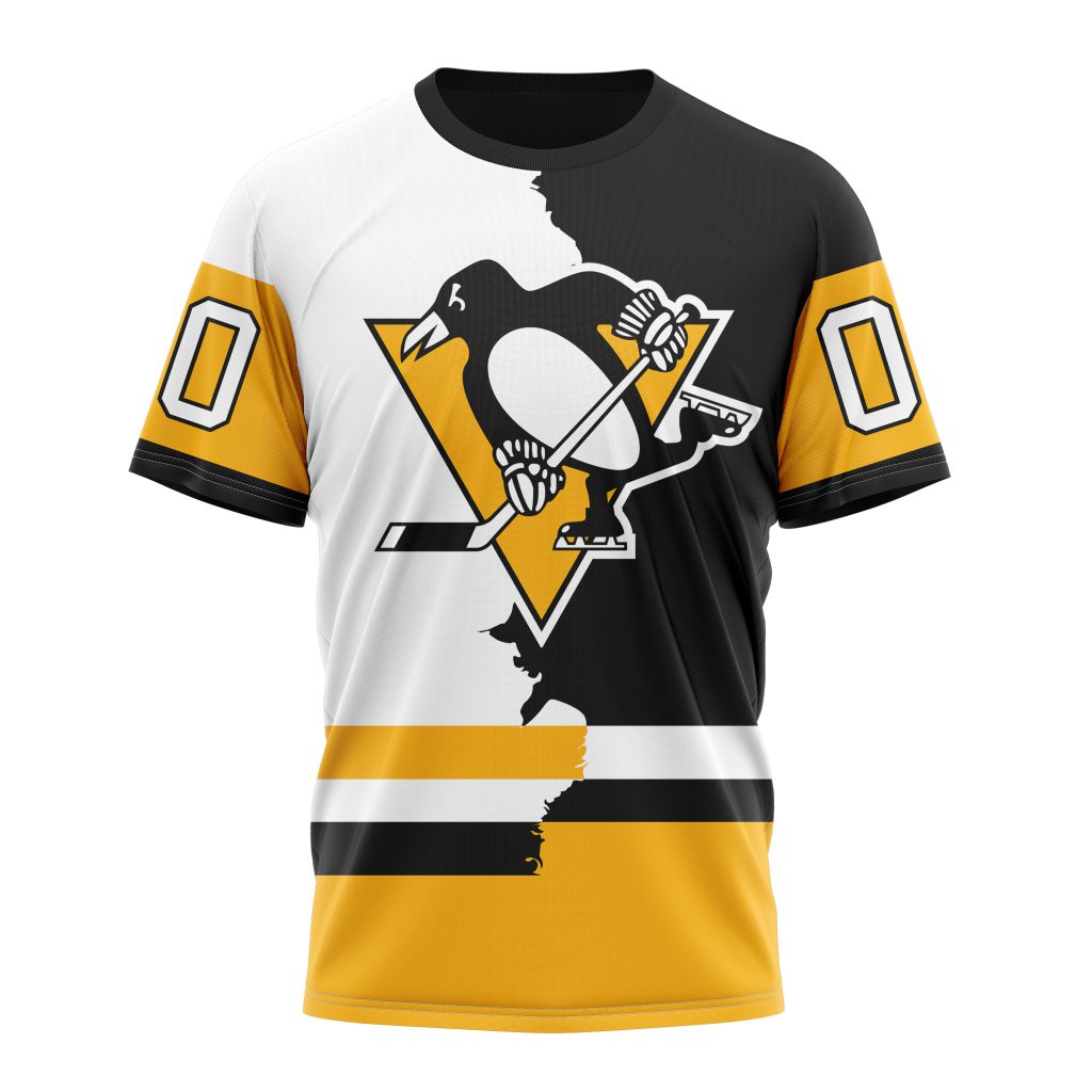 Pittsburgh Penguins Personalize 2023 Home Mix Away Kits Personalized Name And Number T-Shirt Oregontrailrvpk Shirt