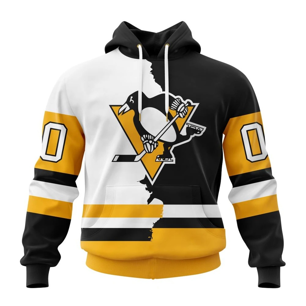 Pittsburgh Penguins Personalize Home Mix Away Kits All Over Print Hoodie Style 51338