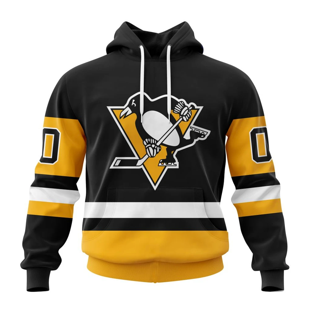 Pittsburgh Penguins Personalized Home Kits All Over Print Hoodie Style 74792