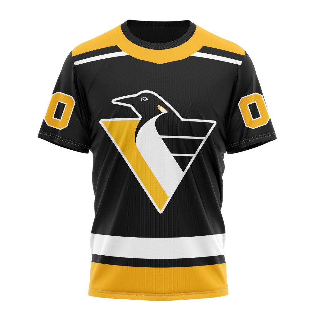Pittsburgh Penguins Reverse Retro Kits 2022 Personalized Name And Number T-Shirt Oregontrailrvpk Shirt