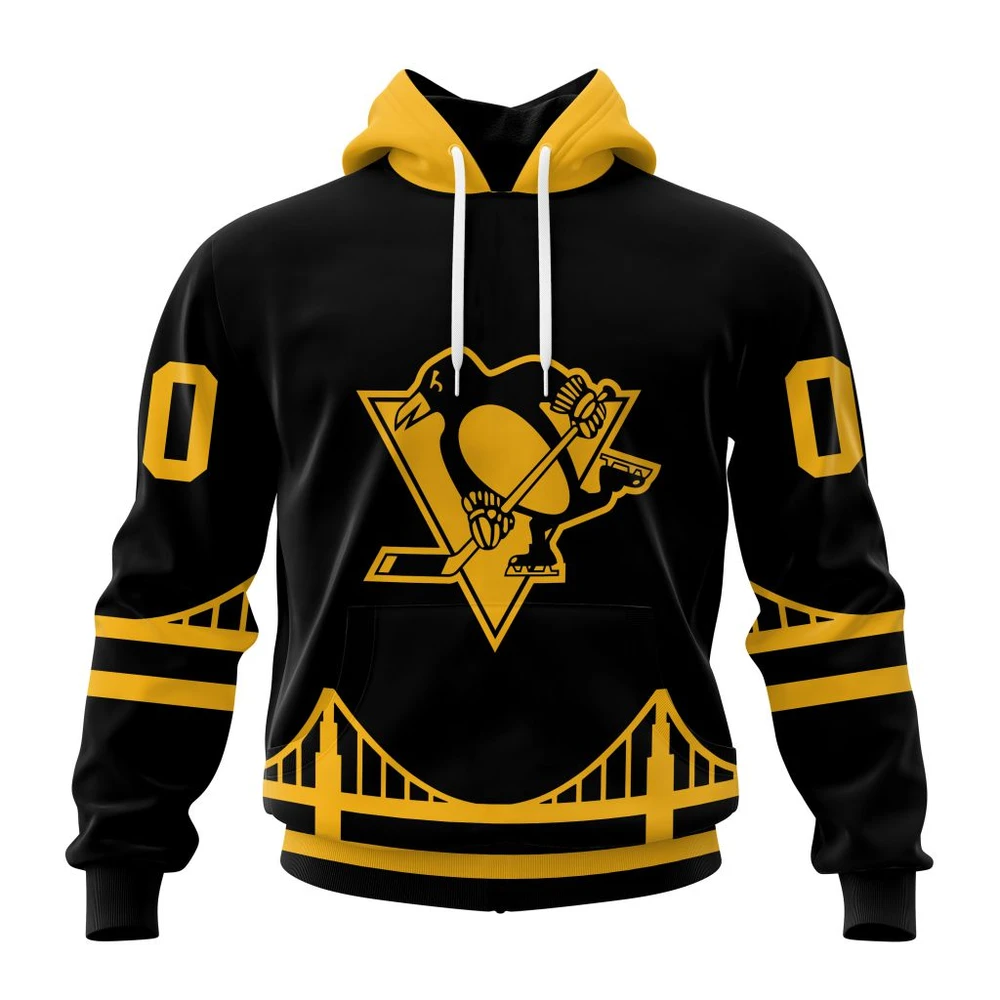 Pittsburgh Penguins Special Blackout Design All Over Print Hoodie Style 44623