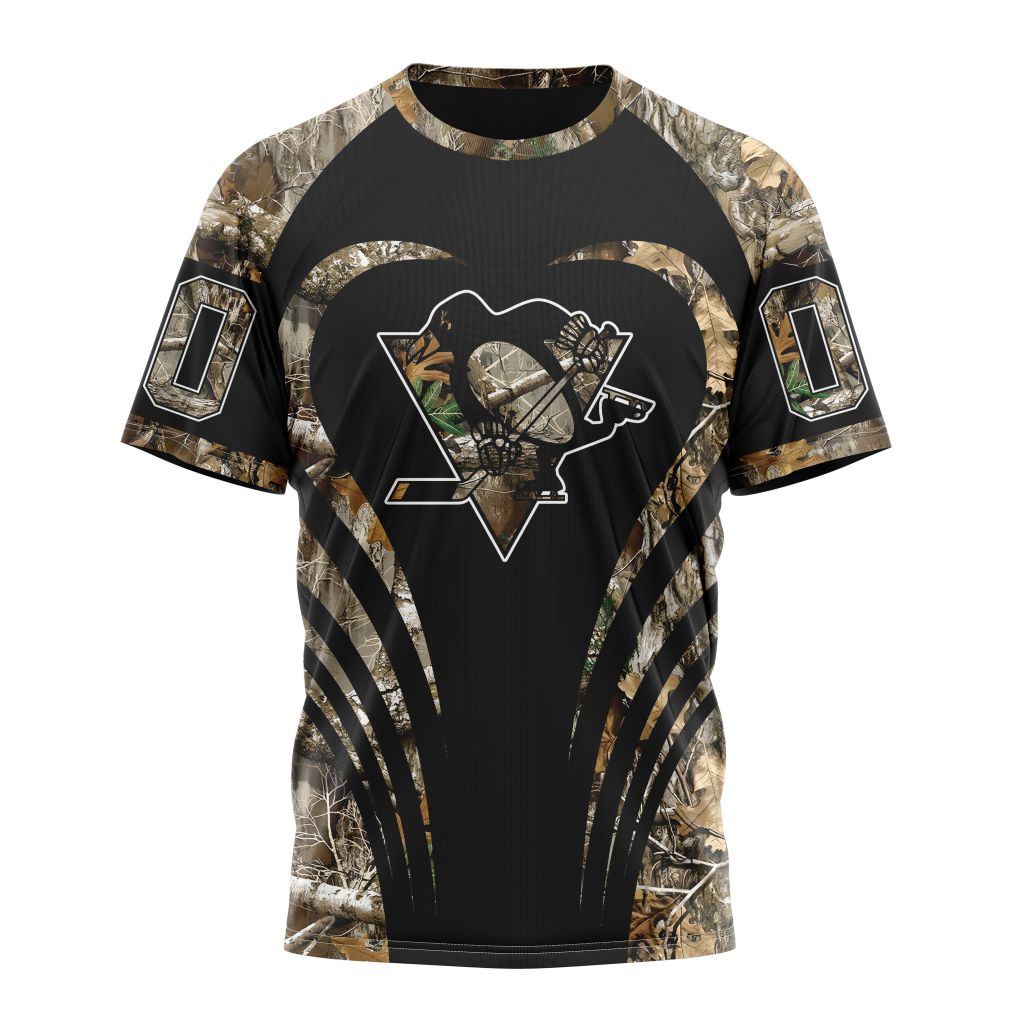 Pittsburgh Penguins Special Camo Hunting Personalized Name And Number T-Shirt Oregontrailrvpk Shirt