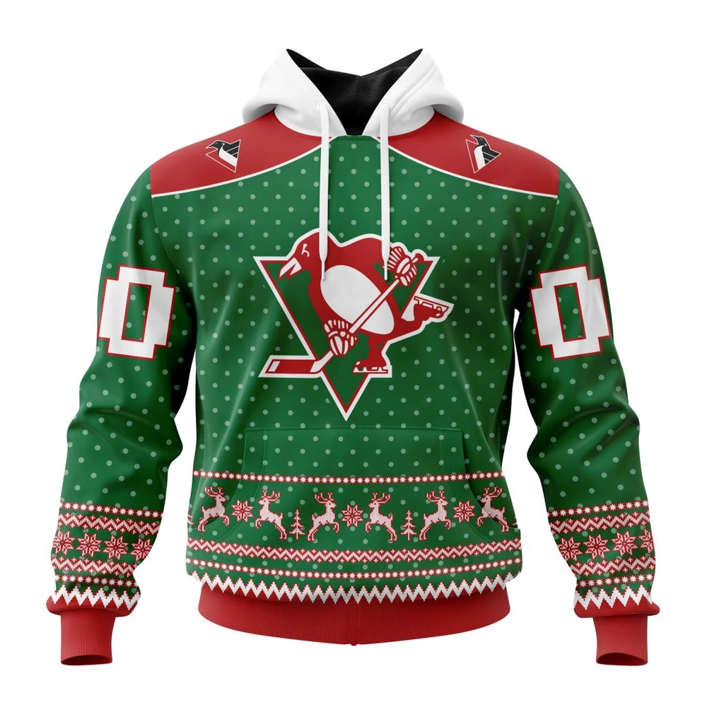 Pittsburgh Penguins Special Christmas Apparel All Over Print Hoodie Style 16656