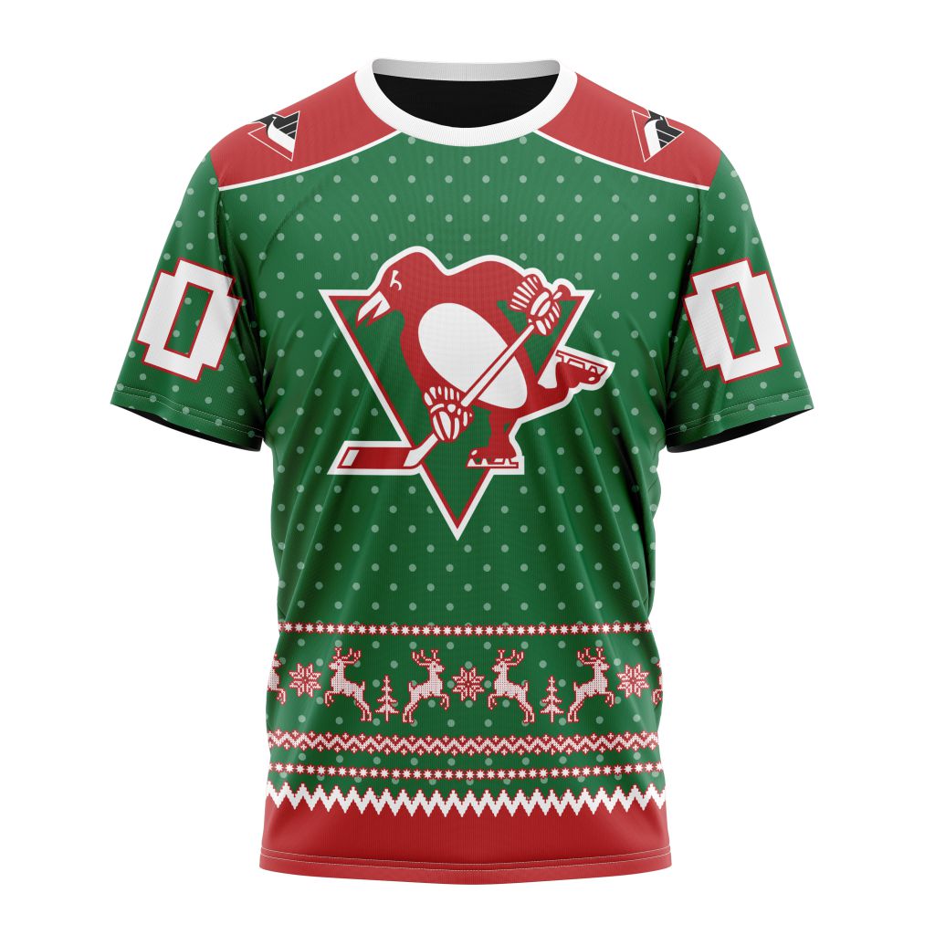 Pittsburgh Penguins Special Christmas Apparel Personalized Name And Number T-Shirt Oregontrailrvpk Shirt